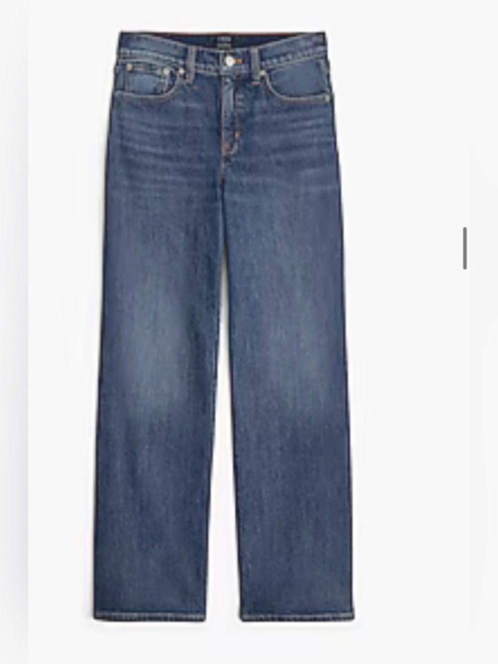 J. Crew Factory Wide-Leg Jeans in Medium Blue Denim 28Tall